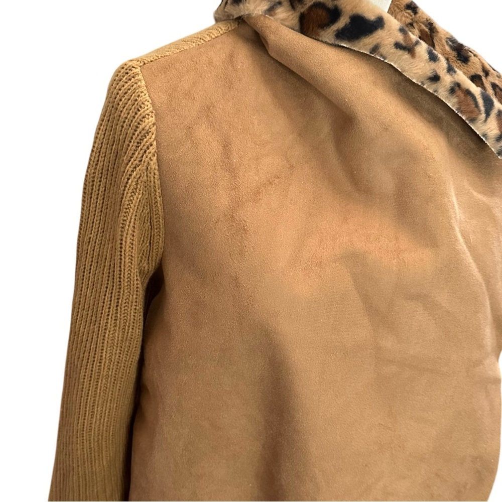 Kate & Sam Sweater S Open Leopard Print Suede - Picture 4 of 7
